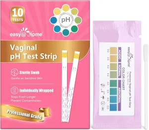 Easy@Home Vaginal pH Test -10 Strips | BV Test Kit at Home for Women | Yeast Infection Test   pH Balance for Women
