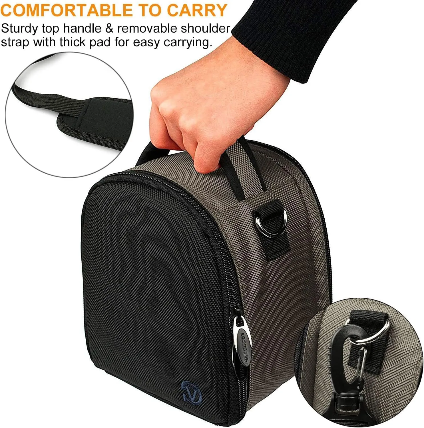 eBigValue DSLR SLR Camera Shoulder Bag Case Compatible With Alpha a6000 a6300 a6500 NEX5 NEX5N NEX6 NEX-6L/B NEX7 DSCH300/B RX10 IV