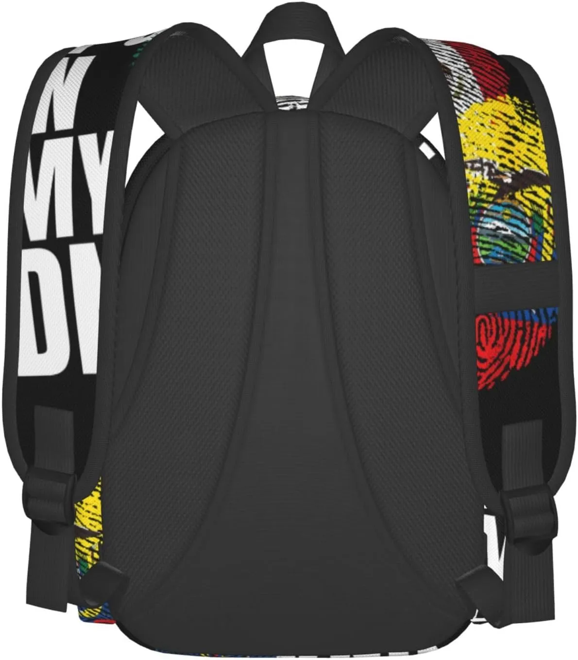 Ecuadorian Mexican Mix Flag Laptop Commuter Backpack Shoulder Bag Casual Back Pack Daypack Bags With Side Pockets For Work Travel Daily Use