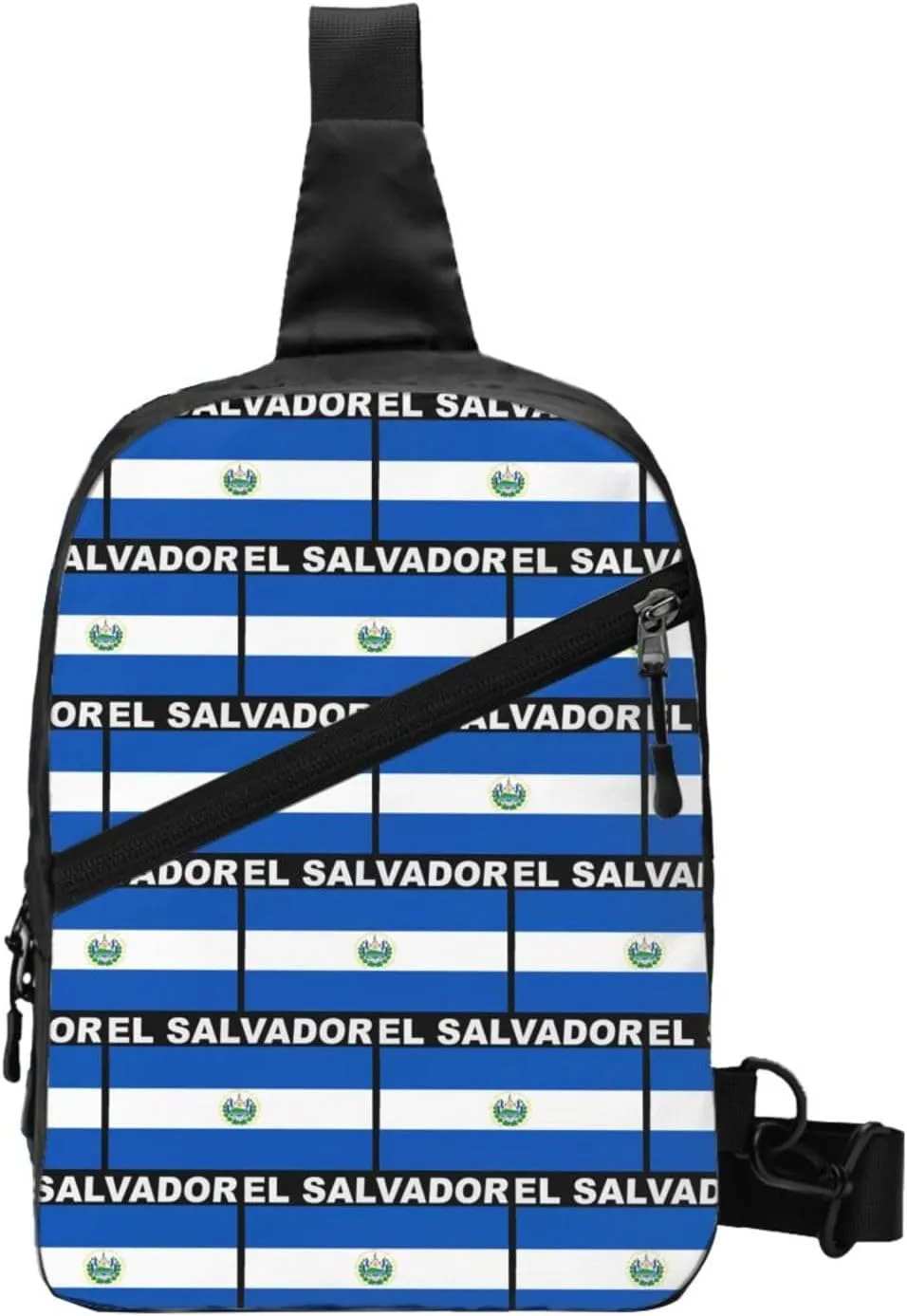 El Salvador Flag Crossbody Bag Portable Sling Bags Foldable Chest Daypack Reusable Sports Shoulder Backpack Diagonally Casual Rucksack Travel Bag
