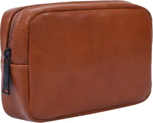 Electronic Organizer Case, Electronics Accessories Bag, Travel Gadget Organizer Bag for Cords USB Cables SD Cards Hard Drive Power Bank Mouse, Out-Going, Business, Travel, Yellow Leather