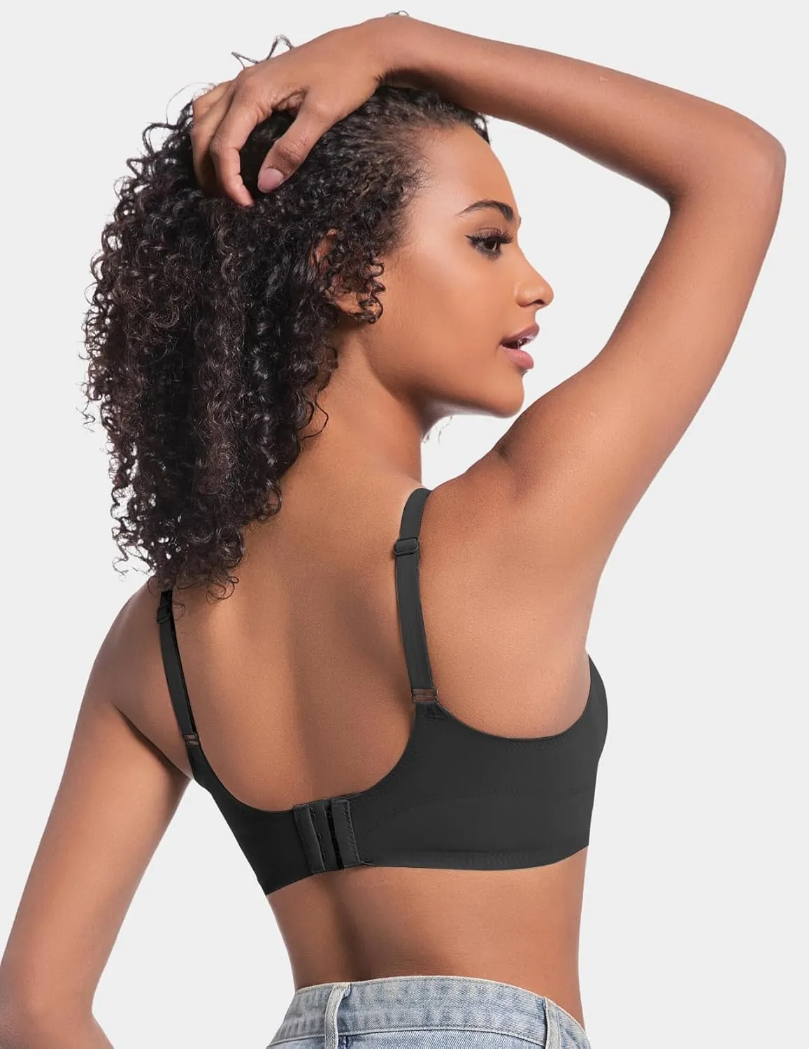 Eleplus Women's Seamless Wireless Bras Comfortable Padded T-Shirt Push Up Bralettes Pack