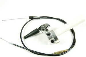 Emgo 44-97751 Black Finish Sports Pull Replacement Throttle with Universal Cable