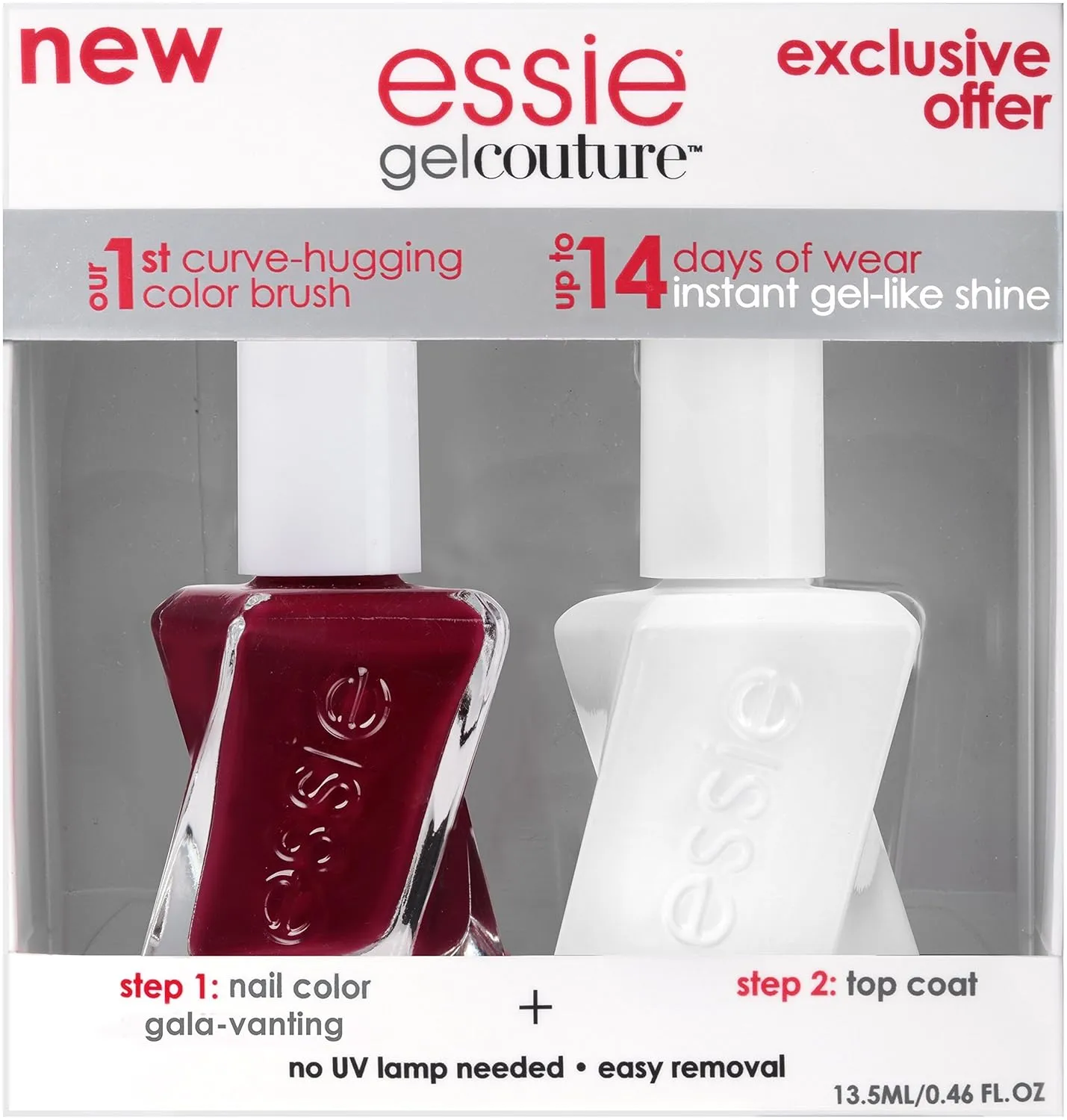 essie Gel Couture Longwear Nail Polish   Top Coat Kit, Gala-Vanting, 0.46 fl. oz.