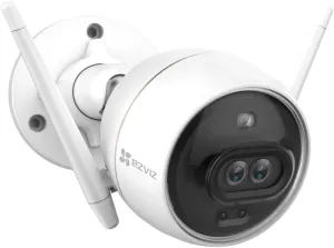 EZVIZ Outdoor Security Camera Dual Lens 1080P, Excellent Color Night Vision, Active Light & Siren Alarm with PIR Motion Detection, Weather Proof, Two-way Talk, the First Dual Lens Security Camera(C3X)