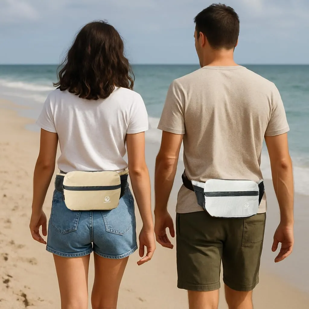 Fanny Pack for Men & Women – Waterproof Fanny Pack & Belt Bag – Stylish Cross Body Bag for Travel, Hiking & Everyday Use – Lightweight & Durable Belt Bag for Women & Men - Khaki