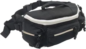 Fanny Pack for Men Women with Reflective Stripe, Concealed Casual Waist Bag with Adjustable Belt for Cycling Hiking Fishing Camping Travel (black)