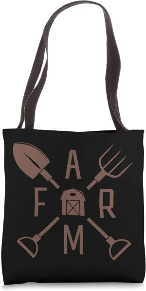 Farm Sweet Horse Rodeo Equestrian BARN Shovel Rake Tote Bag