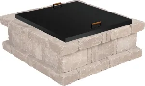 FEBTECH- Fire Pit Cover Square - 36 x 36 Inch - Linear Drop-in Burner Pan - Steel Square Lid - 1.5 mm Thickness Fire Pit Lid for Outdoor FirePit…