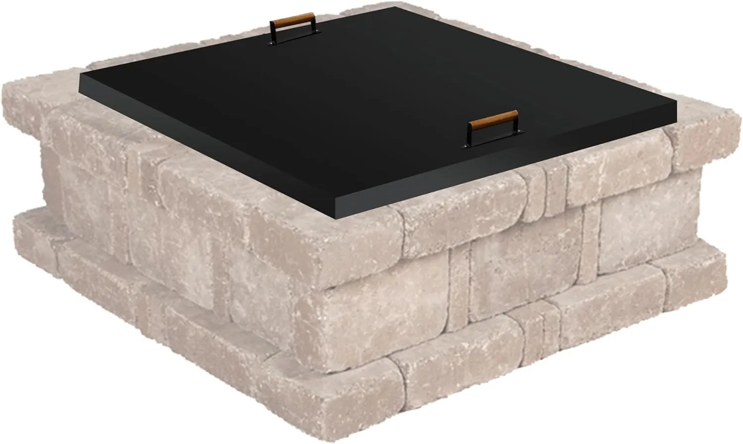 FEBTECH- Fire Pit Cover Square - 36 x 36 Inch - Linear Drop-in Burner Pan - Steel Square Lid - 1.5 mm Thickness Fire Pit Lid for Outdoor FirePit…