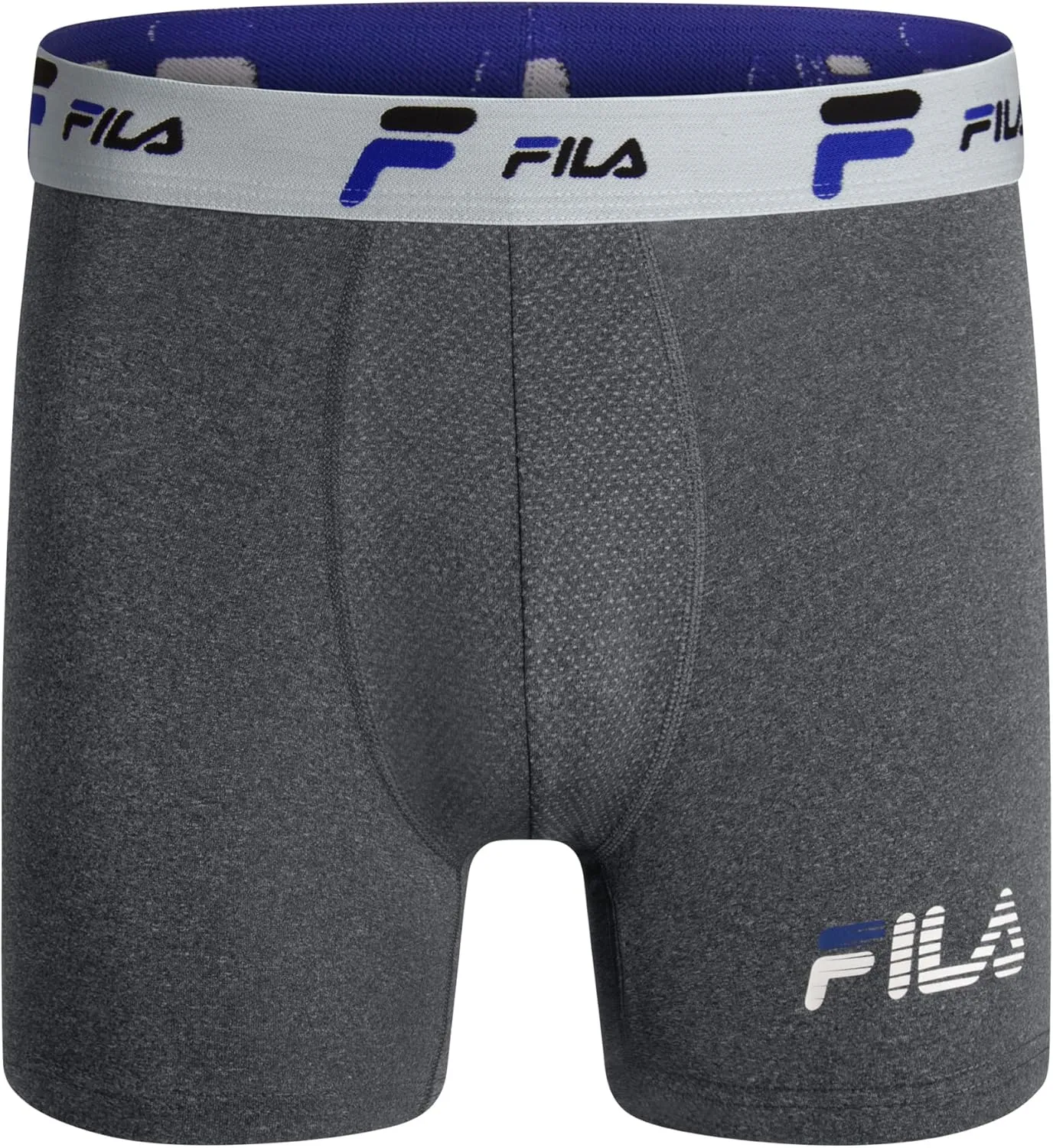 Fila Men's 6" Trunk No Fly Front with Pouch, Jersey & Mesh, 4-Pack