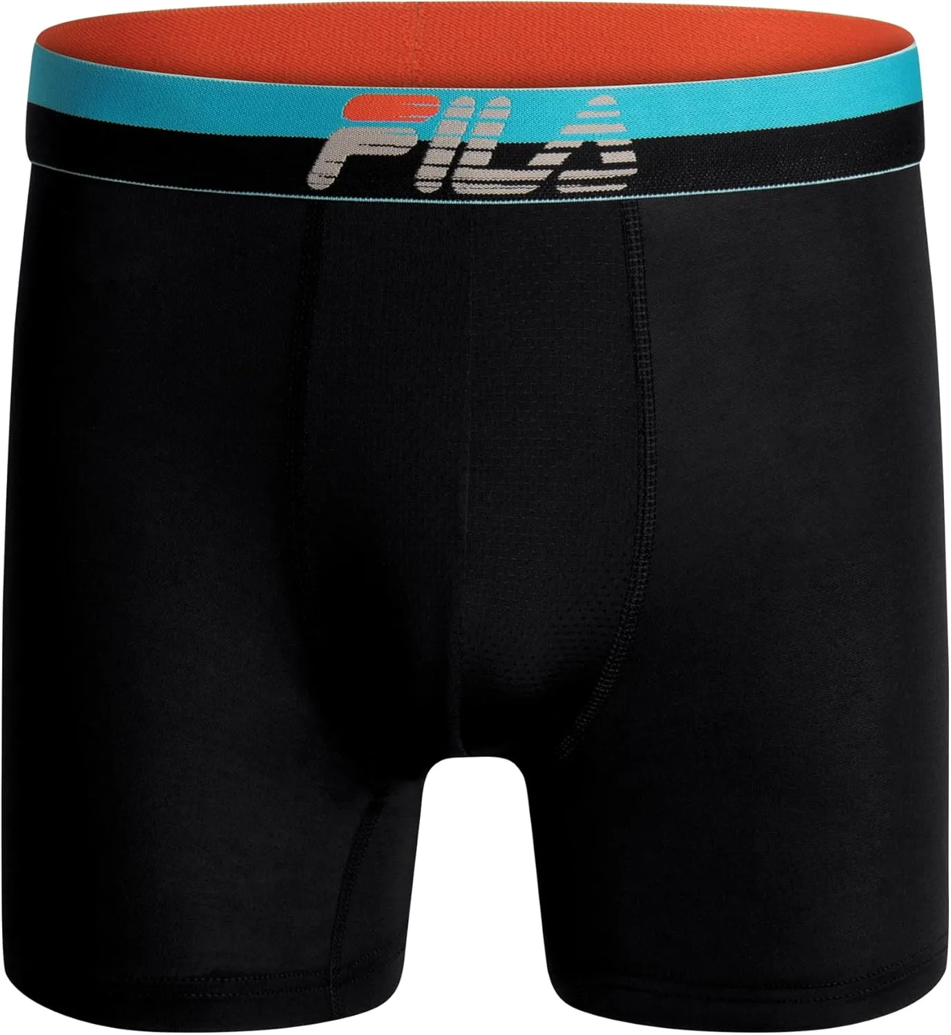 Fila Men's 6" Trunk No Fly Front with Pouch, Jersey & Mesh, 4-Pack