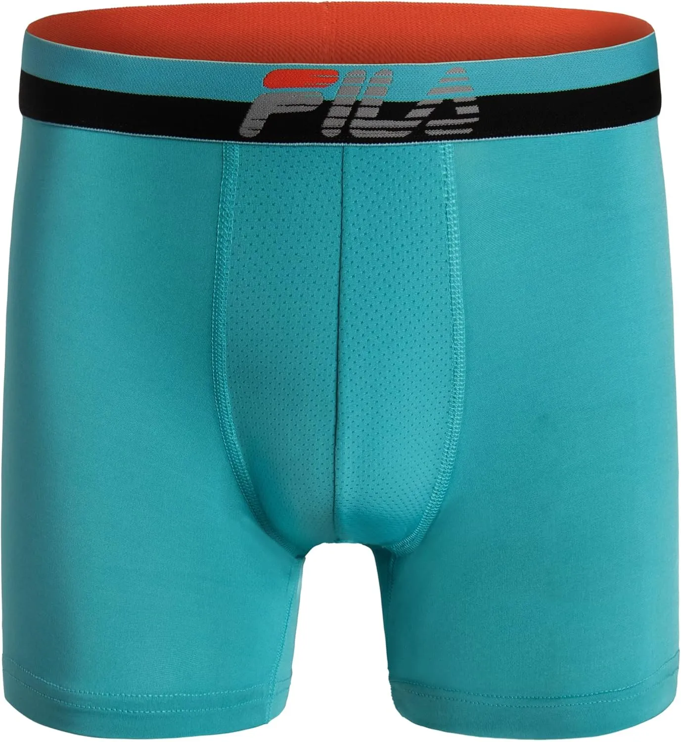Fila Men's 6" Trunk No Fly Front with Pouch, Jersey & Mesh, 4-Pack