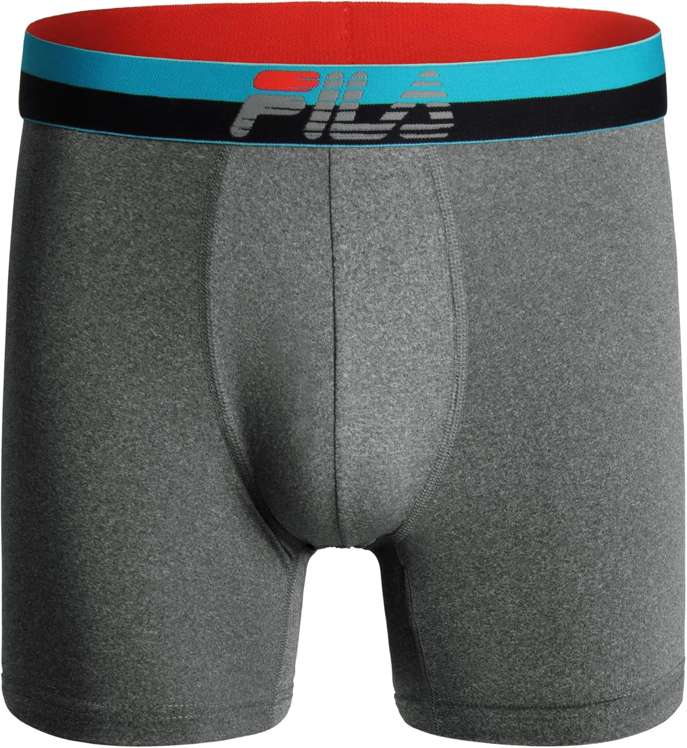 Fila Men's 6" Trunk No Fly Front with Pouch, Jersey & Mesh, 4-Pack