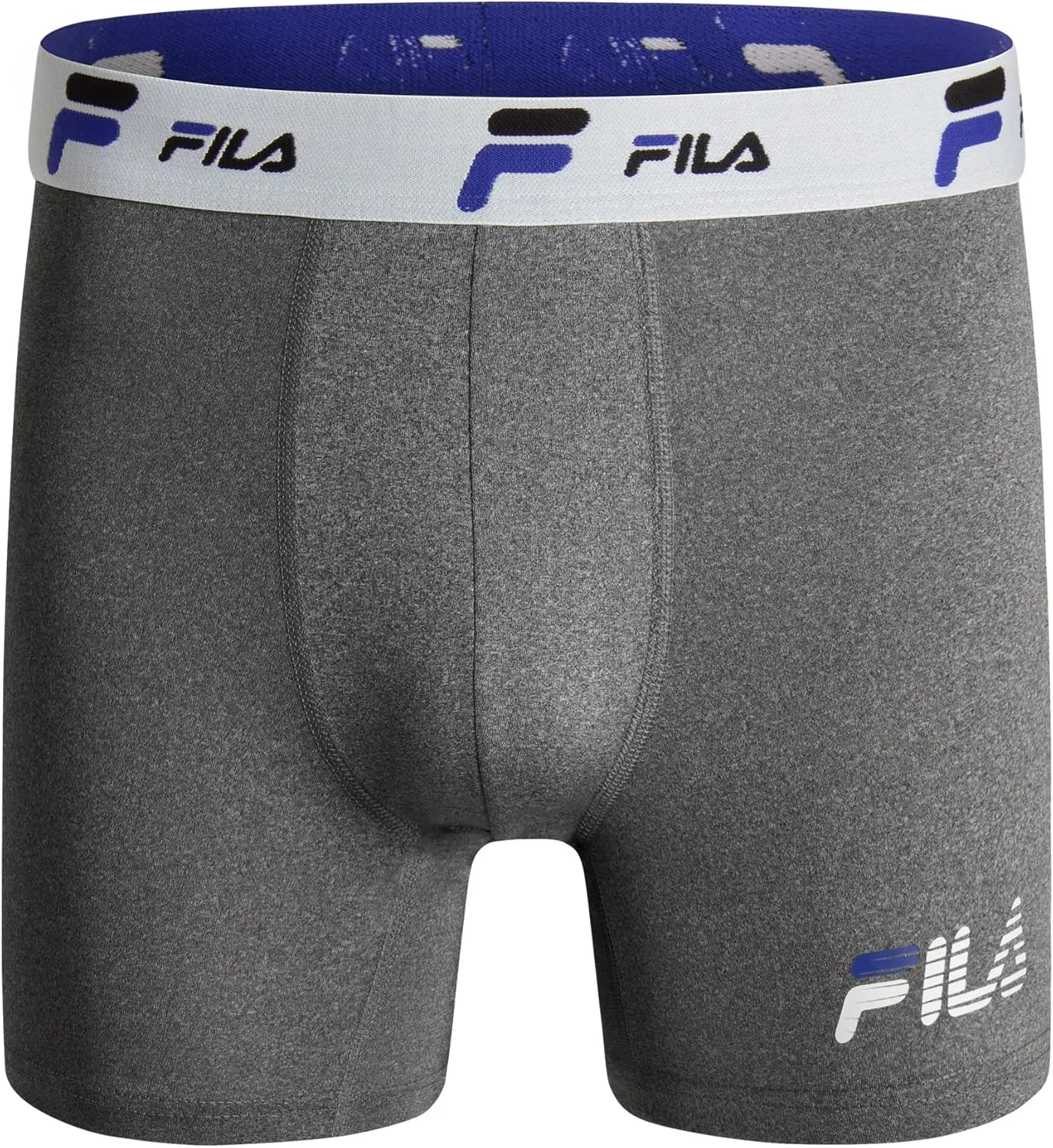 Fila Men's 6" Trunk No Fly Front with Pouch, Jersey & Mesh, 4-Pack