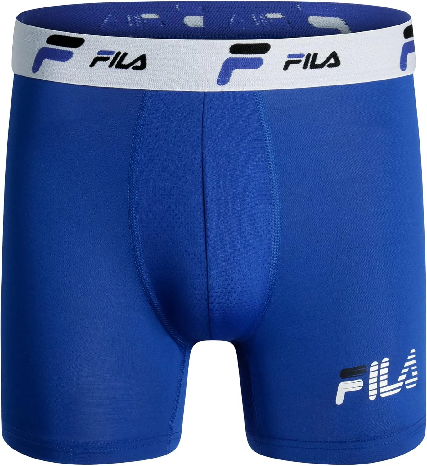 Fila Men's 6" Trunk No Fly Front with Pouch, Jersey & Mesh, 4-Pack
