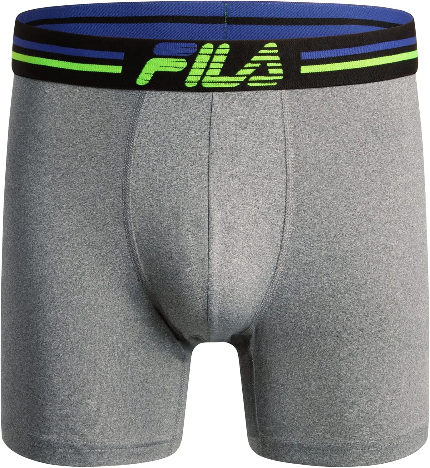 Fila Men's 6" Trunk No Fly Front with Pouch, Jersey & Mesh, 4-Pack