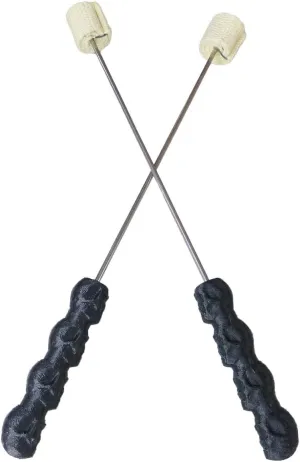 Fire Eating/Fleshing Torches - Rubber Grips, Stainless Steel Shaft, Wick Made of Kevlar, by:Trick Concepts