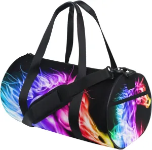 Fire Horse Duffel Bag,Canvas Travel Bag for Gym Sports and Overnight
