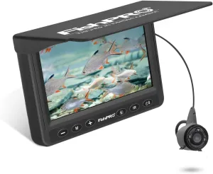 [FishPRO® 2025 Upgrade] Underwater Fishing Camera 4.3'' HD 1000 TVL, Pocket Ice Fishing Camera Underwater for Fish, Portable Fish Finder w/LCD Monitor, IR LED for Ice Lake Sea Boat Kayak Fishing