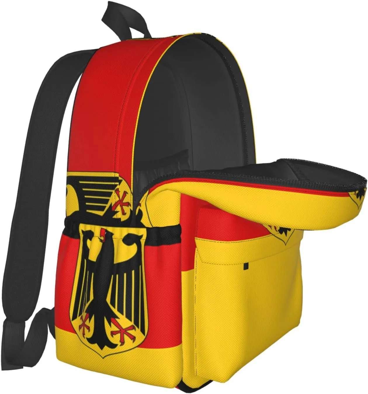 Flag German Coat Of Arms Laptop Commuter Backpack Shoulder Bag Casual Back Pack Daypack Bags With Side Pockets For Work Travel Daily Use