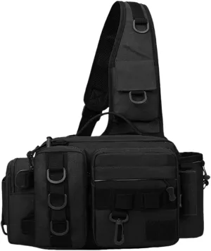 Fly Fishing Waist Bag, Outdoor Sport Tactical Crossbody Molle Fishing Waist Fanny Pack (A)
