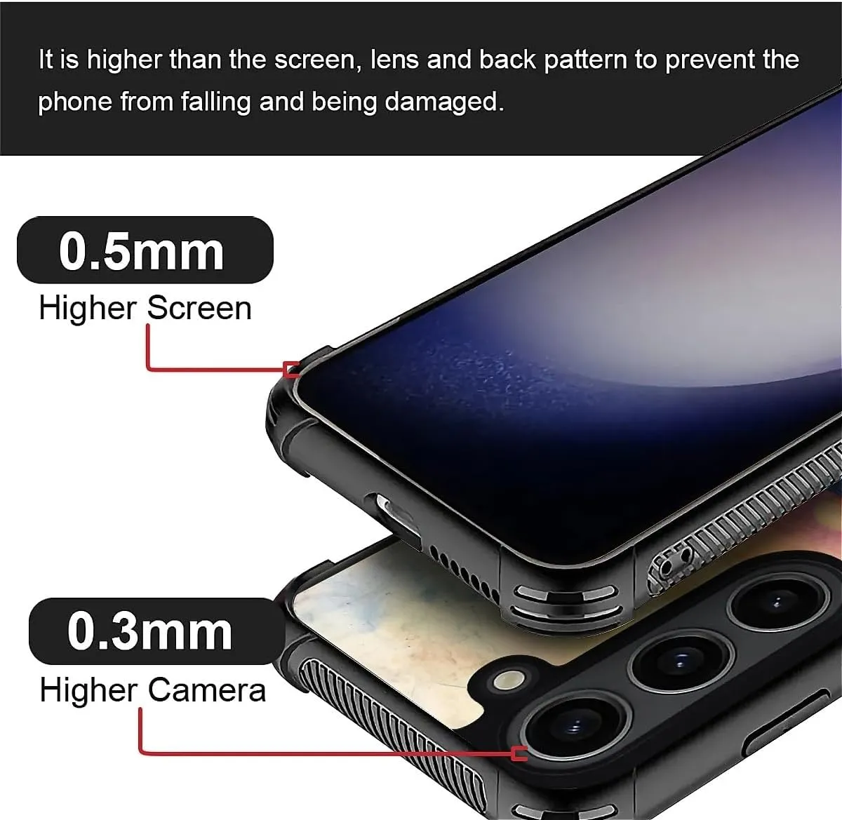 for Samsung Galaxy S23 Plus Case, Shockproof Protective for Man Women Non-Slip for Samsung Galaxy S23 Plus Little Rabbit Watching Sunrise Over The Sea Crazy Pattern