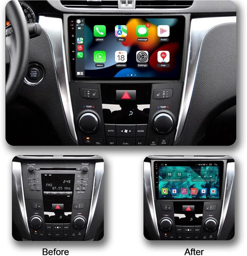 for Suzuki Kizashi Radio 2005-2019 Car Stereo Wireless/Wired Carplay Android Auto with 9" IPS Touchscreen GPS Navigation for Car Head Unit Built-in DSP with Free Backup Camera (4GB RAM 64GB ROM)