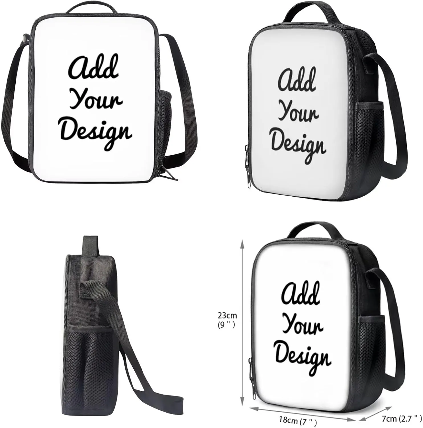 FOR U DESIGNS Customized Bookbags for Girls 17 Inch Large Capacity Backpack Set of 4 Lightweight Kids Book Bags for Girls Custom Name Cute Back to School Gifts for Students