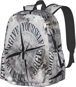 Forgive Yourself, But Never Forget Laptop Backpack Shoulder Bag Laptop Pack Travel Backpacks Commuter Back Pack Casual Daypack Bags With Side Pockets