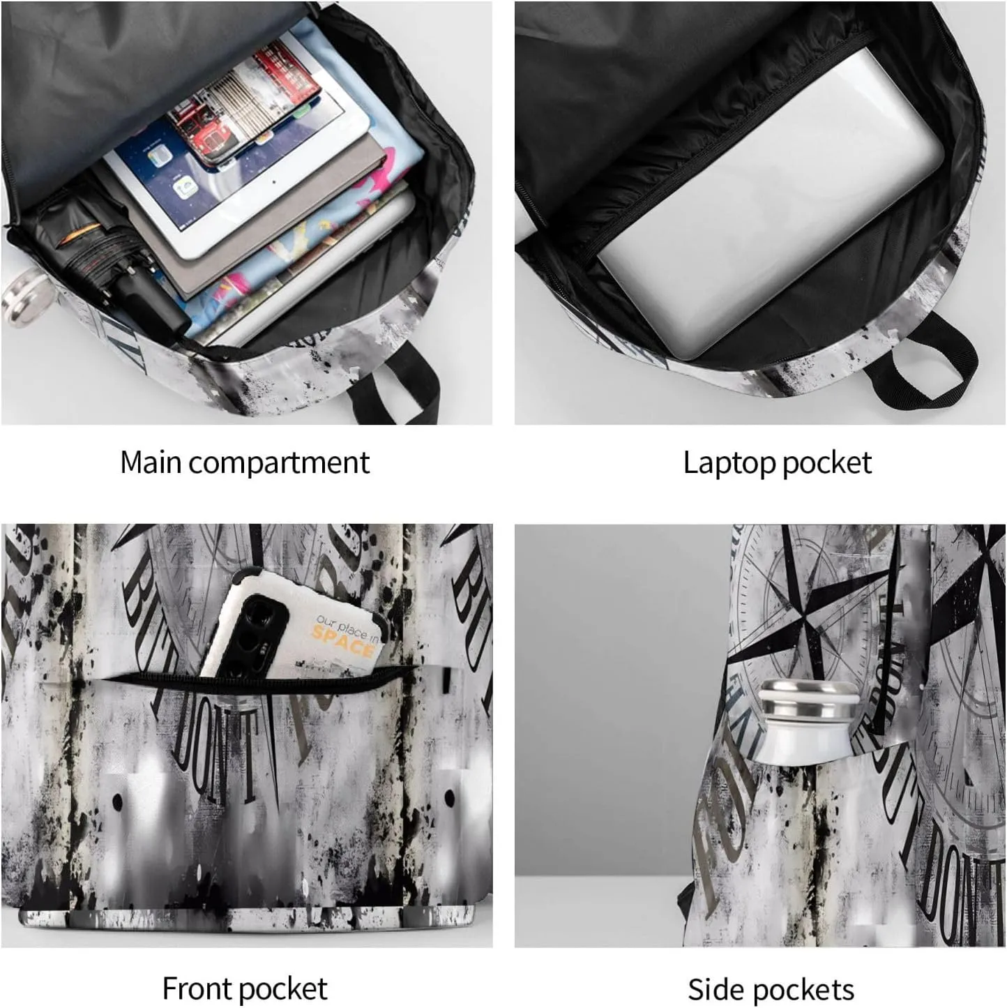 Forgive Yourself, But Never Forget Laptop Backpack Shoulder Bag Laptop Pack Travel Backpacks Commuter Back Pack Casual Daypack Bags With Side Pockets