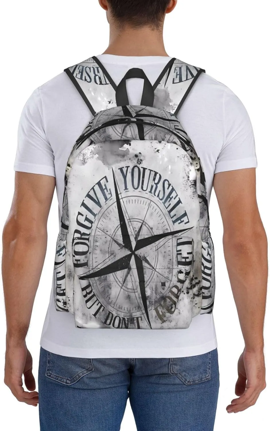Forgive Yourself, But Never Forget Laptop Backpack Shoulder Bag Laptop Pack Travel Backpacks Commuter Back Pack Casual Daypack Bags With Side Pockets