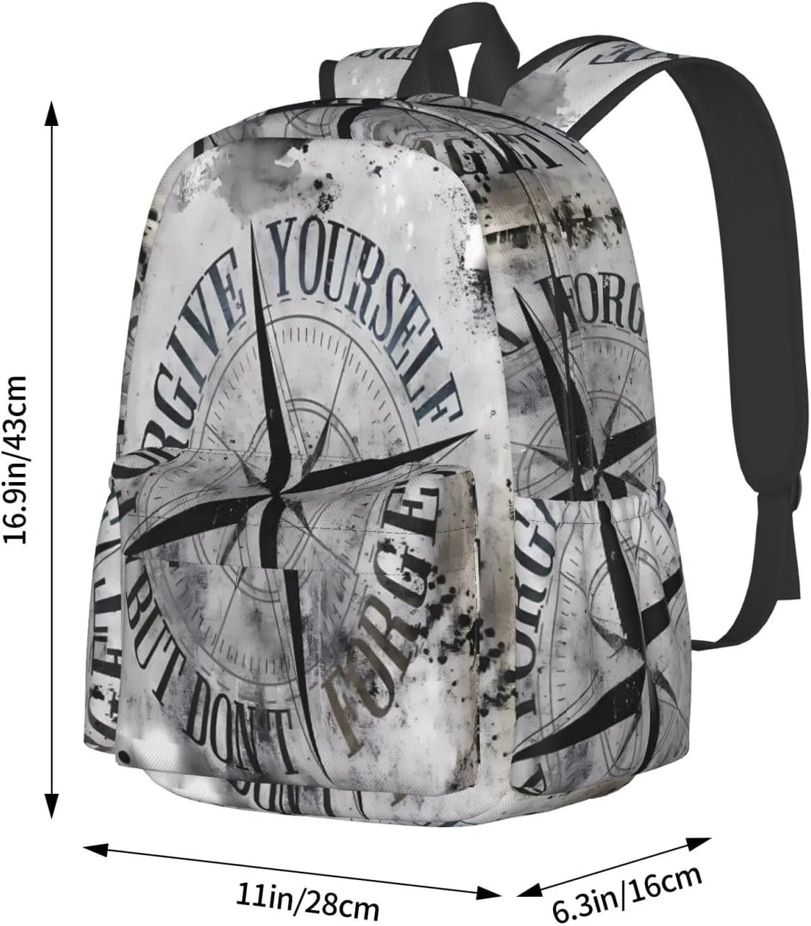 Forgive Yourself, But Never Forget Laptop Backpack Shoulder Bag Laptop Pack Travel Backpacks Commuter Back Pack Casual Daypack Bags With Side Pockets
