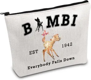 FOTAP B*mbi Deer Cosmetic Bag B*mbi Est 1942 Zipper Pouch Animal Kingdom Inspired Gift Deer Movie Fans Gift (B *mbi)