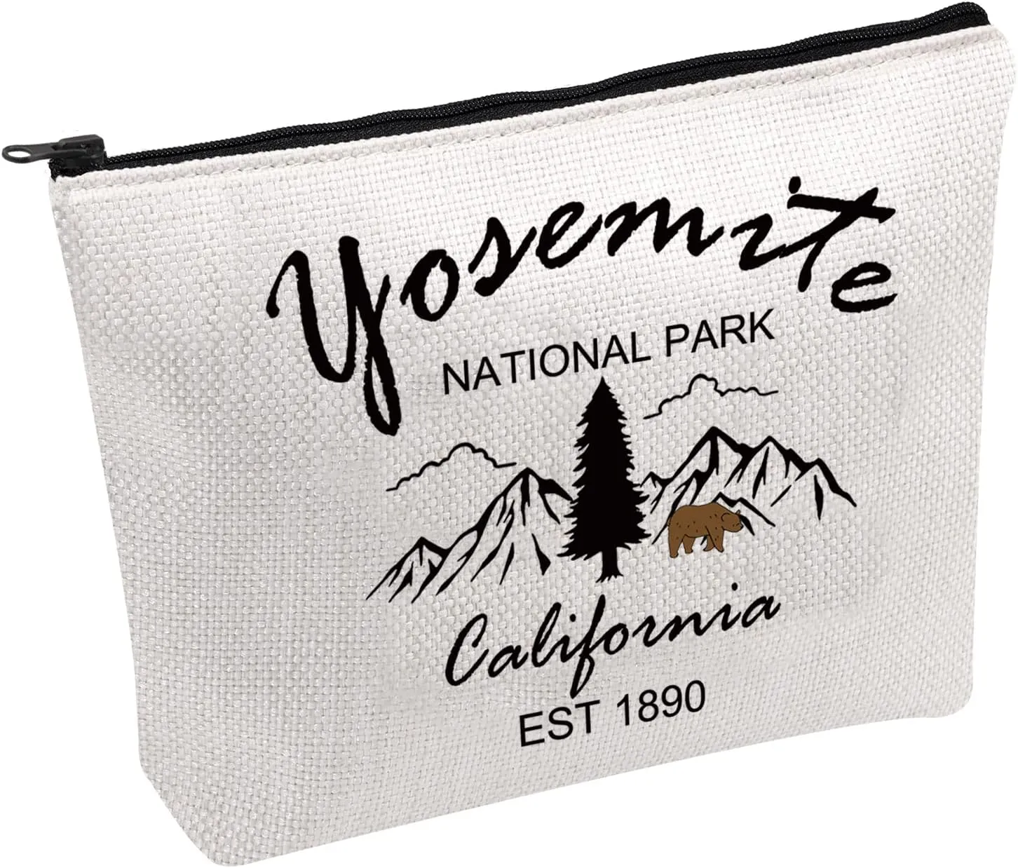 FOTAP Yosemite Girly Trip Gift Yosemite National Park Makeup Bag Yosemite Inspired Gift Road Trip Cosmetic Bag Mountain Hiking Gift (Yosemite)