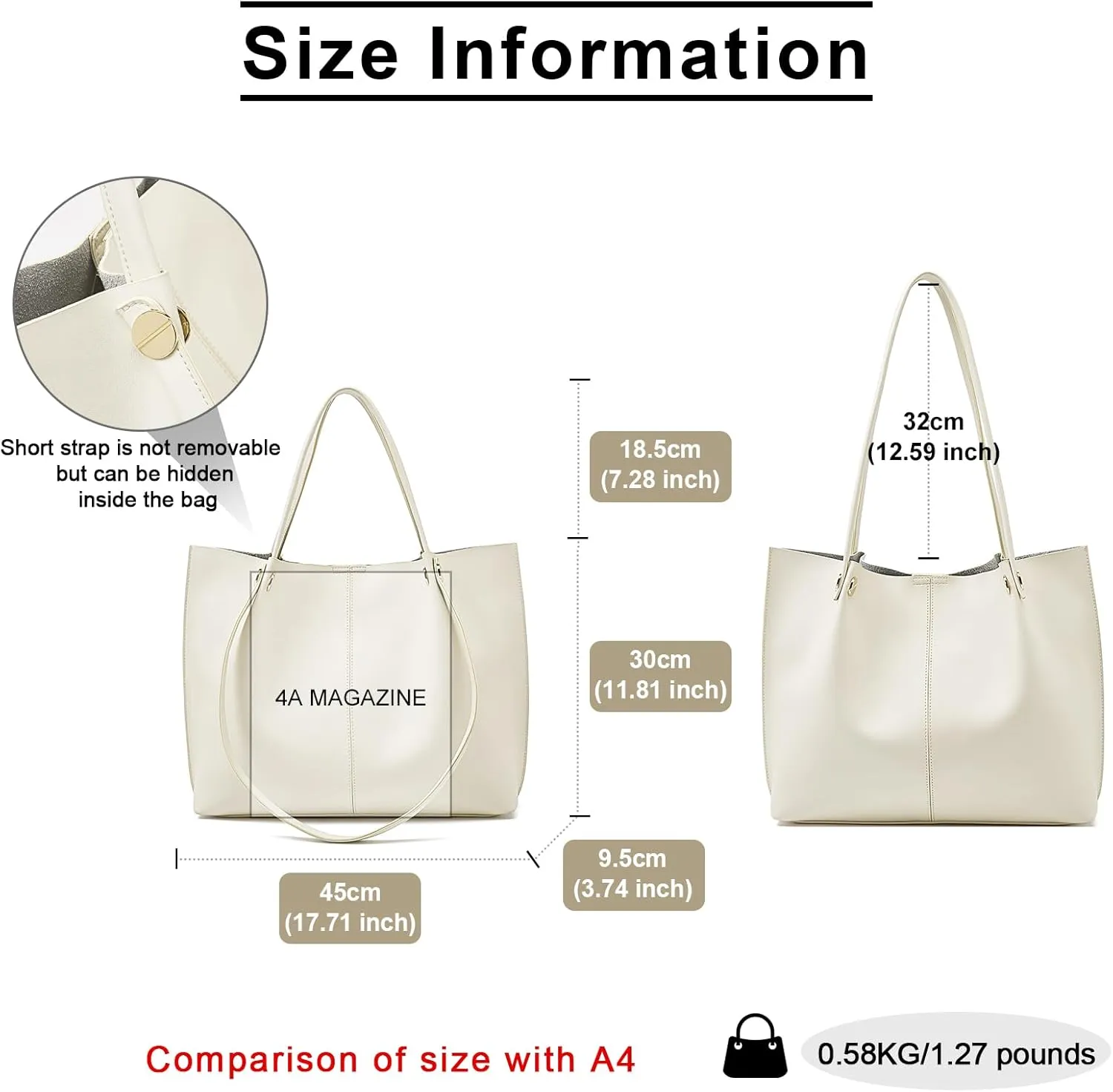 FOXLOVER Genuine Leather Shoulder Bags for Women Large Capacity Women's Tote Top-Handle Handbags with 2 Ways
