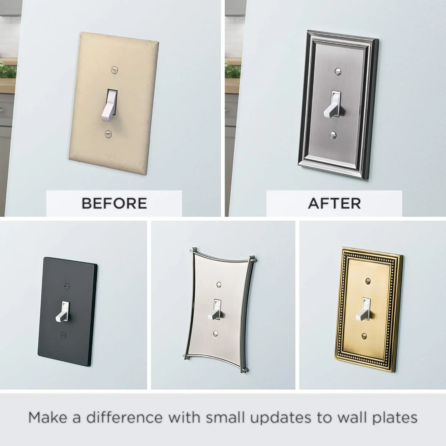 Franklin Brass Paisley (3-Pack) Outlet Covers Tumbled Antique Brass 1-Gang Wall Plate Single Duplex Switch Plates Electrical Guard W10110V-ABT-R