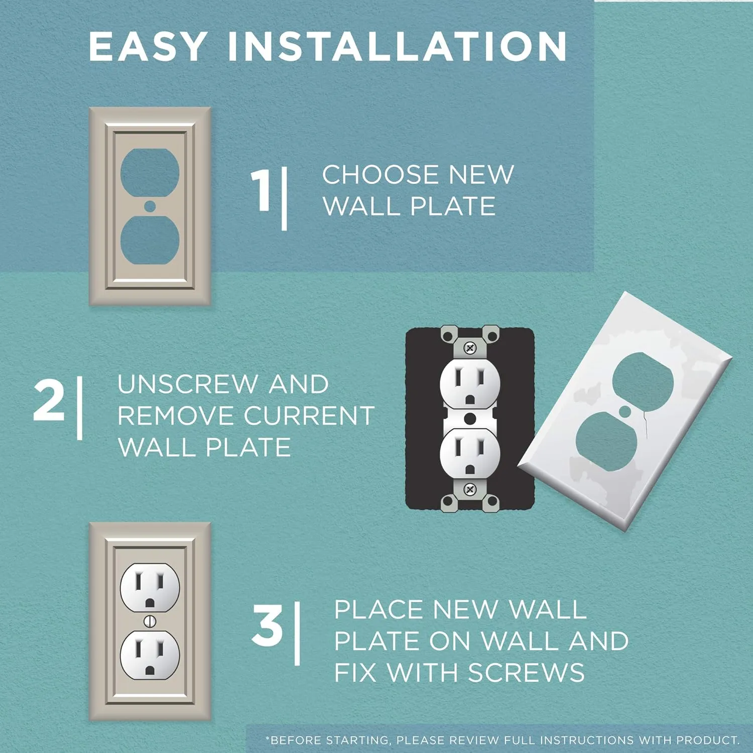 Franklin Brass Paisley (3-Pack) Outlet Covers Tumbled Antique Brass 1-Gang Wall Plate Single Duplex Switch Plates Electrical Guard W10110V-ABT-R