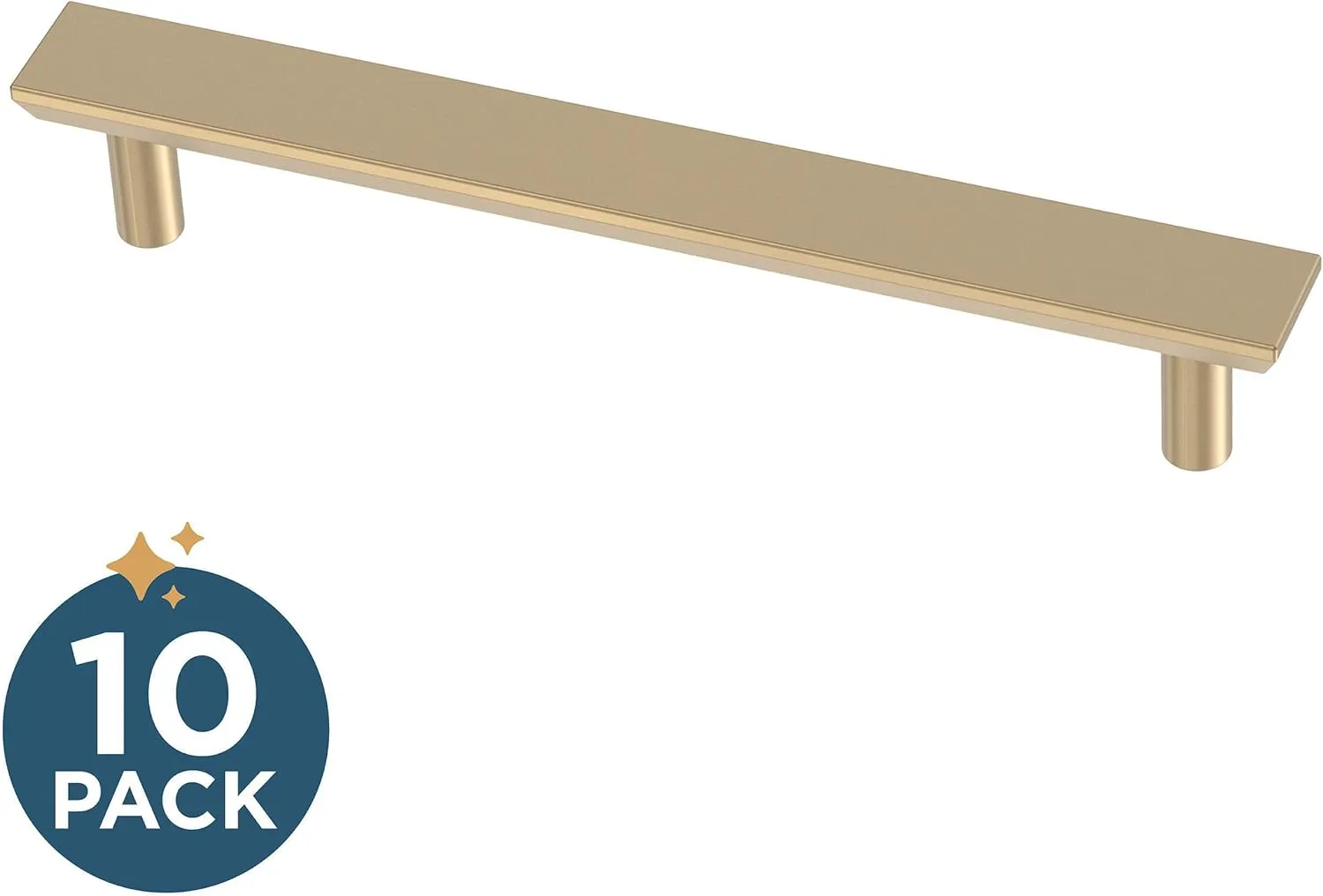 Franklin Brass Simple Chamfered (5-Pack) Cabinet Handles 5-1/16' Hole Center Champagne Bronze Kitchen Drawer, Gold Pulls, Dresser, Furniture Hardware P40846K-CZ-B