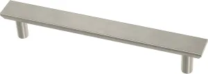 Franklin Brass Simple Chamfered (5-Pack) Cabinet Handles 5-1/16' Hole Center Satin Nickel Kitchen Drawer Pulls Dresser, Furniture Hardware P40846K-SN-B