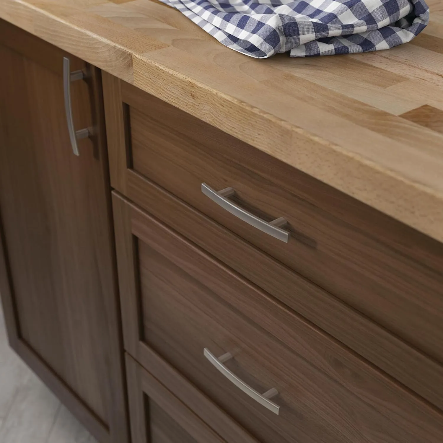 Franklin Brass Subtle Arch (10-Pack) Cabinet Handles 3' Hole Center Satin Nickel Kitchen Drawer Pulls Dresser, Furniture Hardware P35566K-SN-B