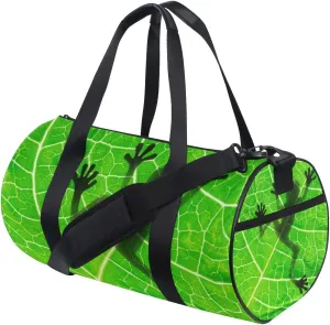 Frog Shadow Duffel Bag,Canvas Travel Bag for Gym Sports and Overnight
