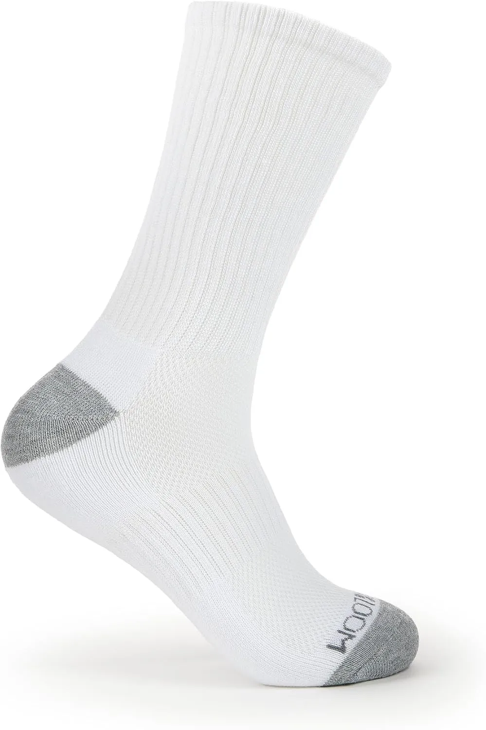 Fruit of the Loom Crew Socks for Men - 8 Pairs, Arch Compression, Moisture Wicking, Cushioned, Athletic Mens Socks Size 6-12