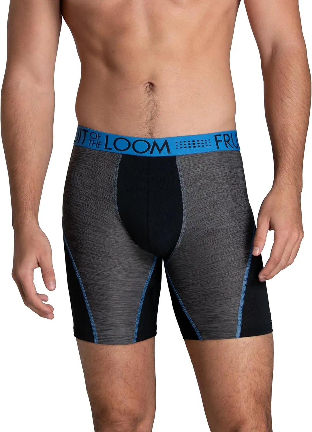 Fruit of the Loom Men's Breathable Boxer Briefs, Moisture Wicking Underwear, Assorted Color Multipacks