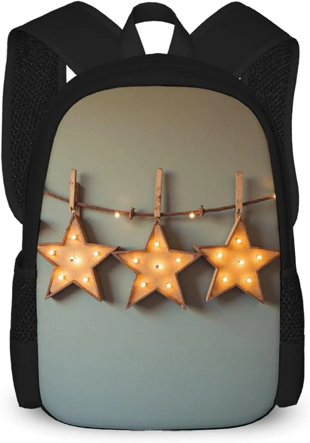 Funny and Lightweight Backpack Compatible with Brown Vintage Rusty Stars Primitive Country Rustic Primitives for Men Women Laptop , Anti-Theft Travel Laptop Backpack Daypack for Hiking Picnic Camping