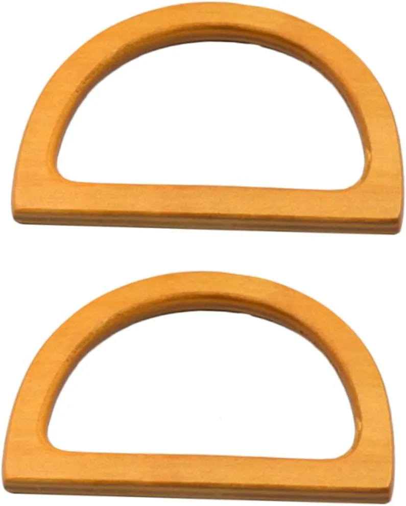 Gadpiparty 10Pcs Wooden Purse Frame Hangers DIY U Shaped Handbag Handles Solid Wood Bag Accessories for Craft Projects Lightweight and Durable Wood Color Design