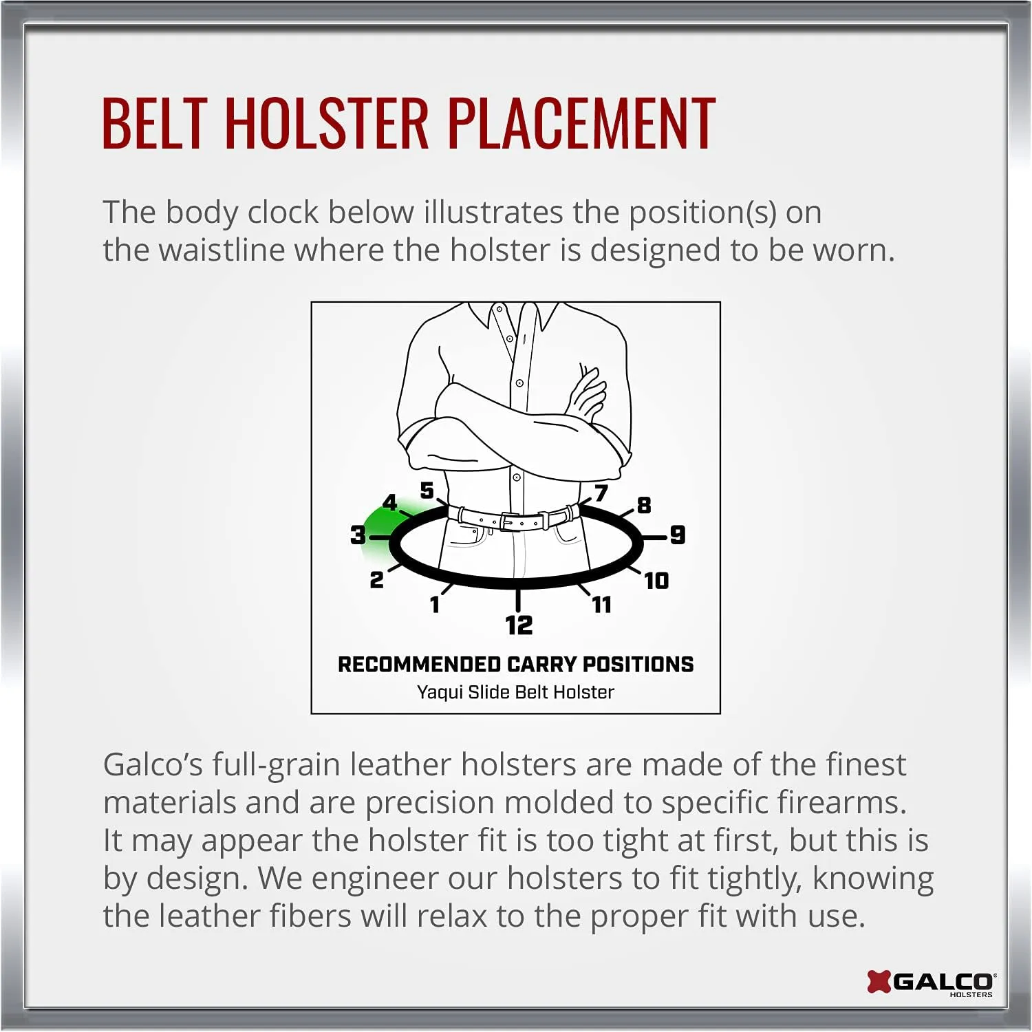 Galco Yaqui Slide Belt Holster for 1911 3-Inch-5-Inch Colt, Kimber, para, Springfield, Kahr, Walther P22