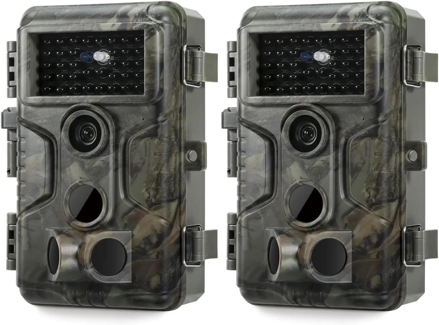 GardePro A3S Trail Camera 2 Pack, 64MP 1296p, Next-Gen Image Technology, Game Camera with Clear 100ft No Glow Night Vision, Fast 0.1s Trigger Speed Motion Activated Waterproof, H.264 MP4 Video