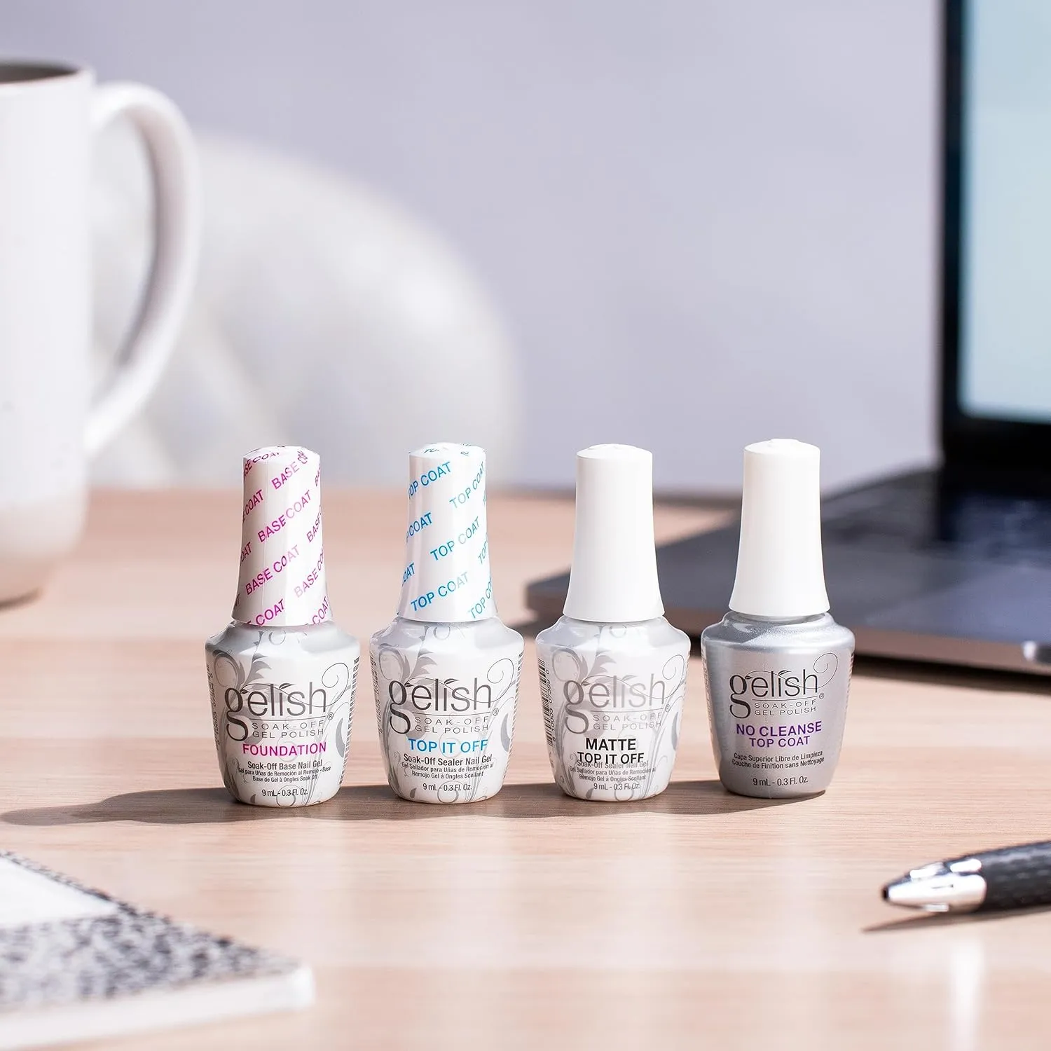 Gelish MINI 9mL Essentials Value Pack – LED/UV Cure, Long-Lasting, Chip-Resistant, Professional Gel Nail Kit for Manicures (All The Best Mini Essentials)