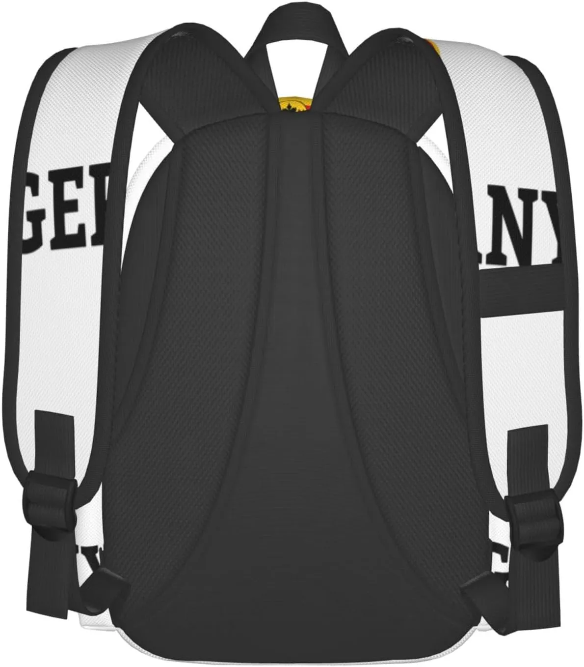 Germany German Football Soccer Flag Laptop Commuter Backpack Shoulder Bag Casual Back Pack Daypack Bags With Side Pockets For Work Travel Daily Use